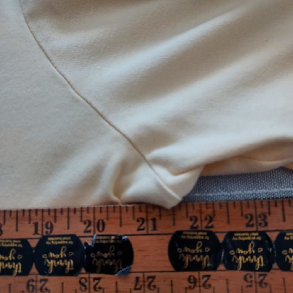 Koret Pima Cotton Layering Scoop Neck T Shirt‎ Top Yellow XL Curved Hem - Picture 3 of 7